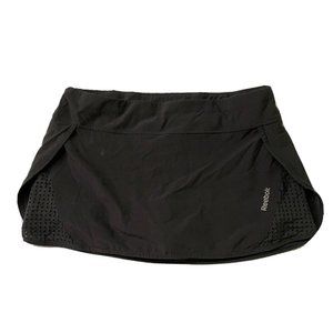 Reebok Play Dry Active Anti Ride Up Skort Black Back Zip Pocket M